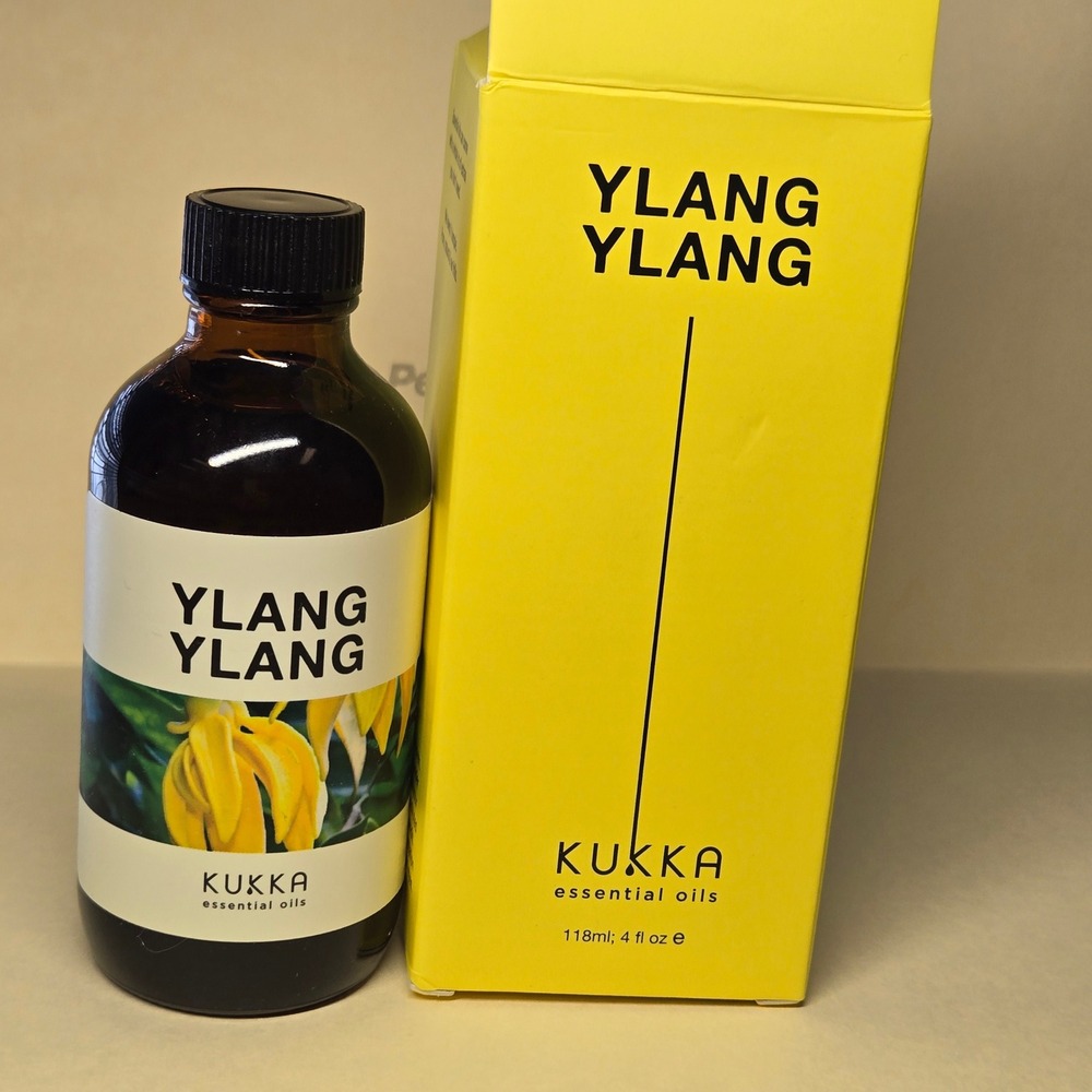 Kukka Ylang Ylang Essential Oil 4 fl oz Pure Cananga Odorata for Skin Hair Care